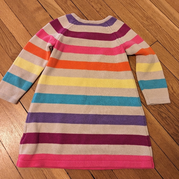 Hanna Andersson rainbow striped sweater dress 100cm 4T - Picture 2 of 3